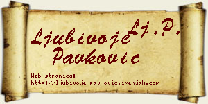 Ljubivoje Pavković vizit kartica